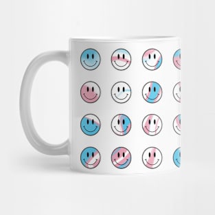 Mini Smiley Faces Bundle - Trans Pride Mug